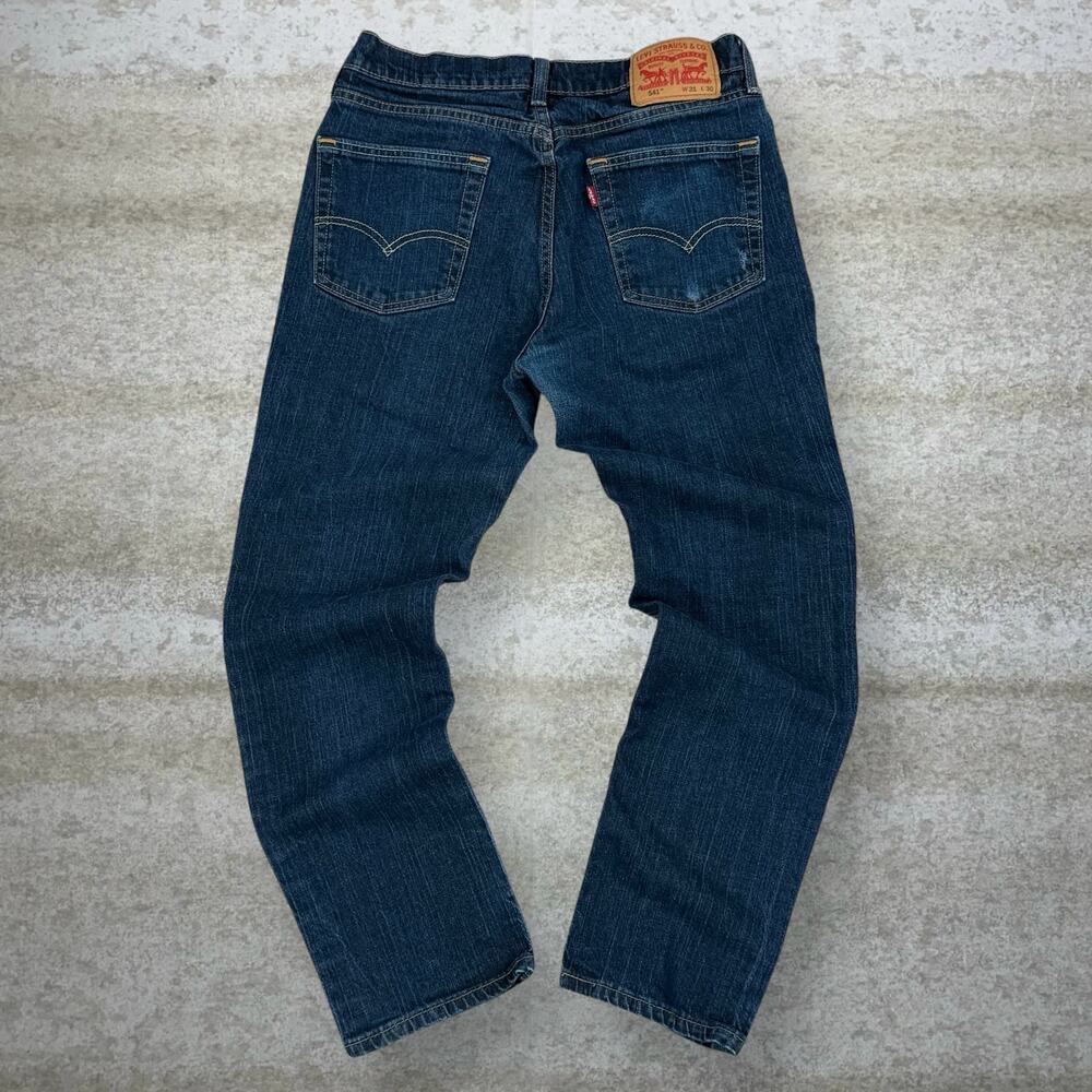 Vintage Y2K Levis Jeans 541 31x30 Athletic Tapered Fit Dark Wash Denim